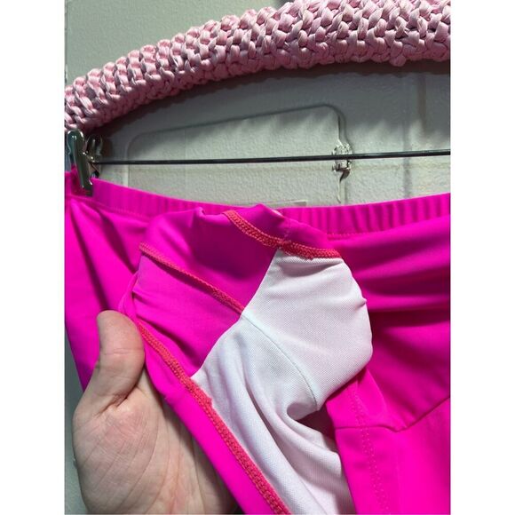 Hot Pink And Rainbow 2 Piece Swimsuit Woman’s Size Large - Picture 12 of 12